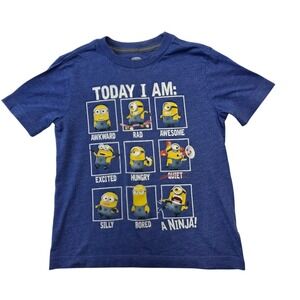 Old Navy Minions Graphic T-Shirt Boys Size S‎ (6-7) Blue Collectabilitees